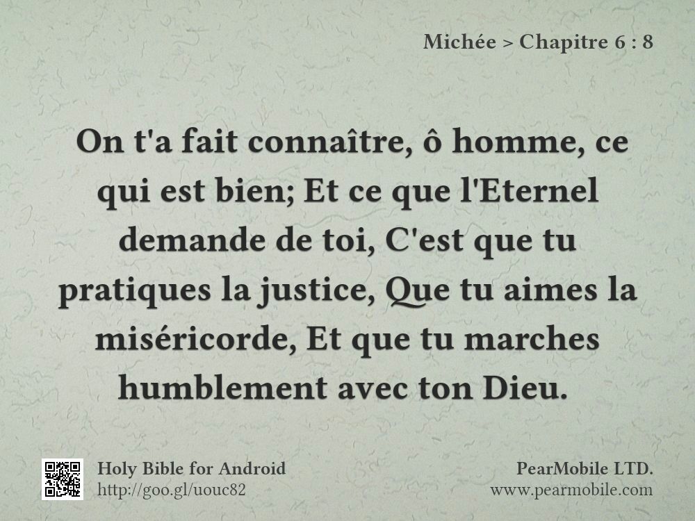 Michée, Chapitre 6:8